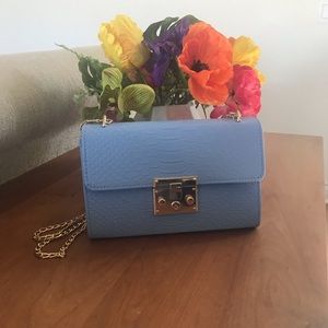 SYLVIA Chain Shoulder Crossbody, LIGHT BLUE